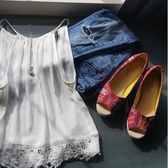 Sonoma women's high heel wedge boho 8.5 - Picture 2 of 10